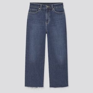 Brand new Uniqlo wide cropped high waist jeans